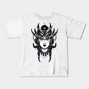 Ink Dragon Maiden Kids T-Shirt